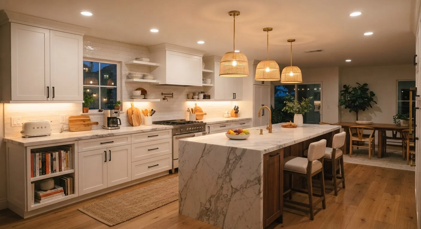 How Lighting Transforms the Feel of a Kitchen