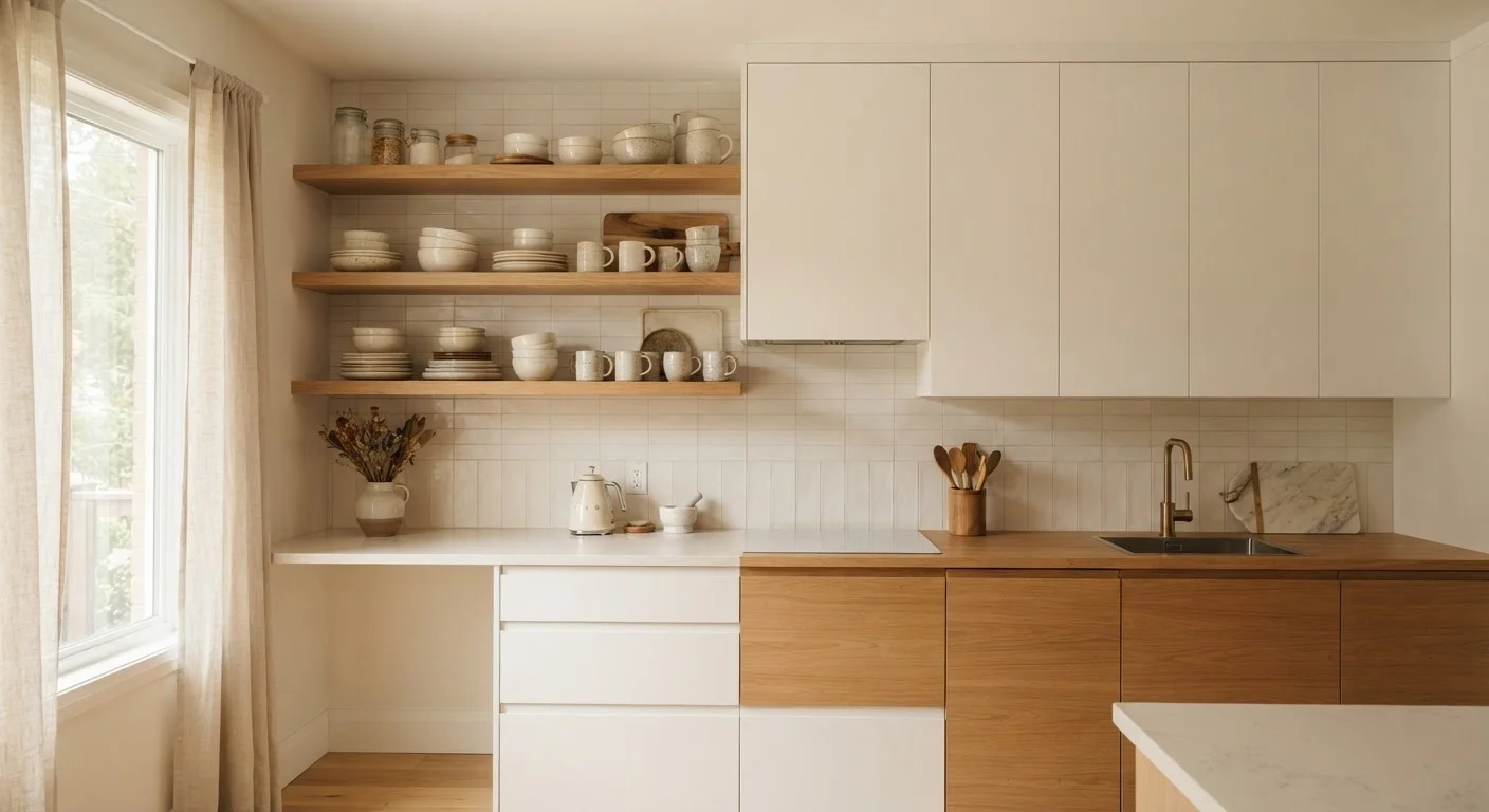 Open Shelving vs. Upper Cabinets in the Kitchen