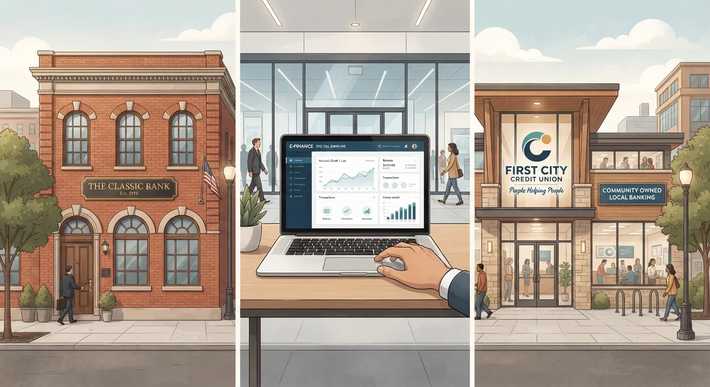 Traditional Banks vs. Online Banks vs. Credit Unions: Weighing Your Options